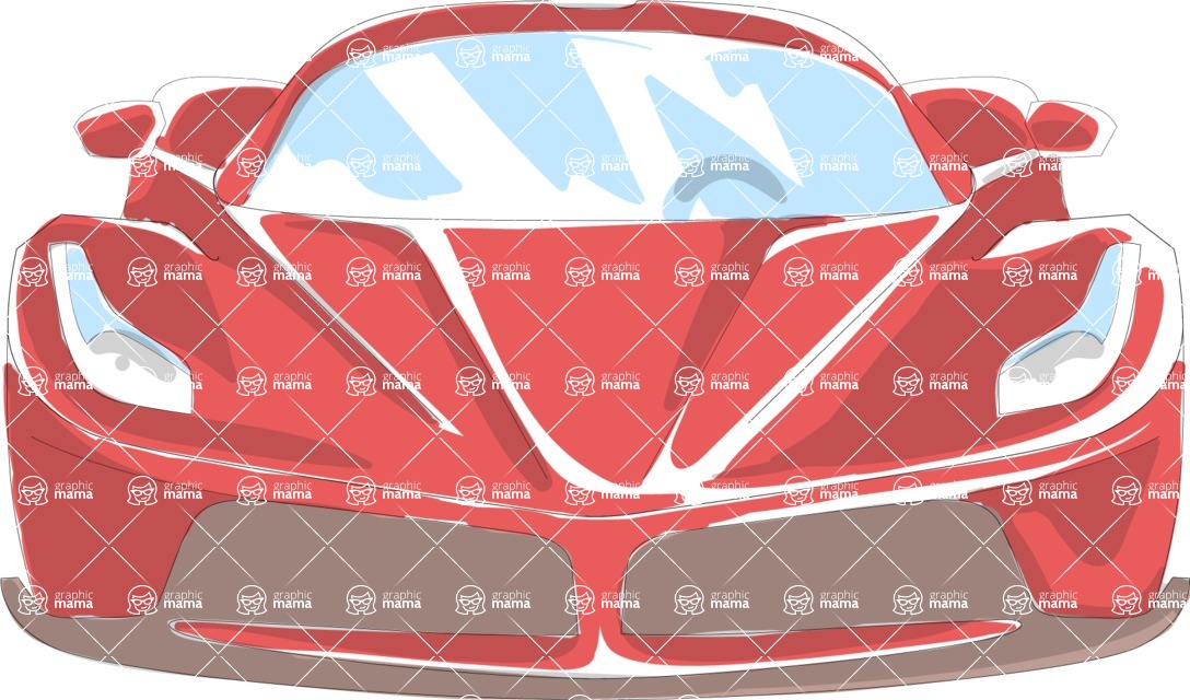 Italy Themed Graphic Collection - Italian Sport Car Illustration